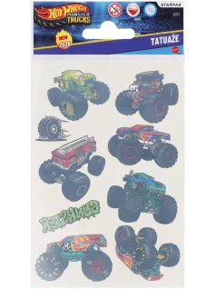   Tetoválás matrica szett, monster trucks, 10x17,5cm, Sticker Boo