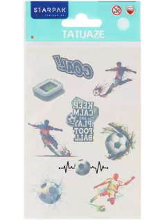   Tetoválás matrica szett, focis, 10x17,5cm, Sticker Boo (594504)