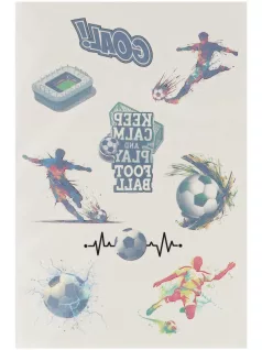   Tetoválás matrica szett, focis, 10x17,5cm, Sticker Boo (594504)