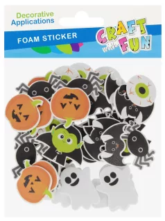 Dekorgumi, öntapadós halloweeni formák, Craft with fun