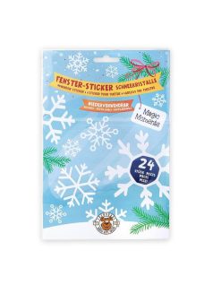 Ablakmatrica, karácsonyi, hópelyhek, 24 db-os