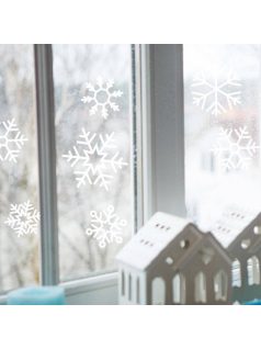 Ablakmatrica, karácsonyi, hópelyhek, 24 db-os