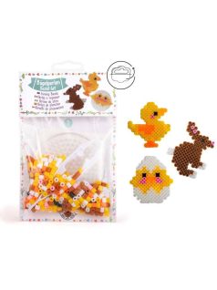   Húsvéti vasalható gyöngykészlet, 3 mintával (nyuszi, csibe tojásban, csibe)