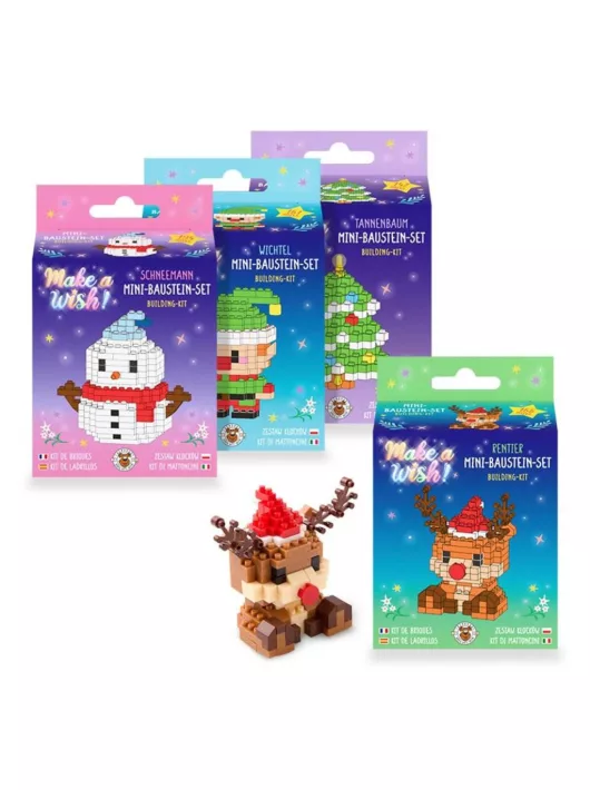 Karácsonyi mini építőkocka készlet, 4 féle változat
