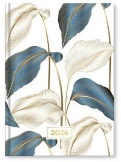   Vectraline határidőnapló A/5, napi tervező, 2026, Softy flowers turquise