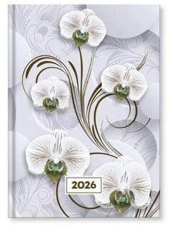   Vectraline határidőnapló, A/5, heti tervező, 2026, Mystic White princess