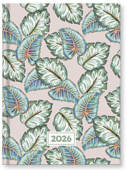 Vectraline határidőnapló B/6, napi tervező, 2026, Color flexi leaves