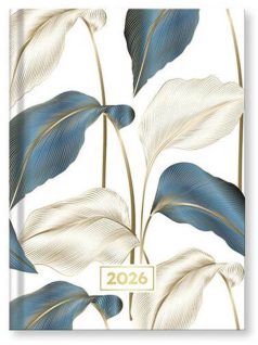   Vectraline határidőnapló B/6, napi tervező, 2026, Softy flowers turquise