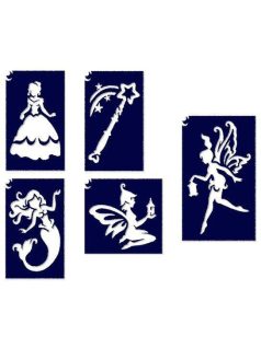 Sablonok, 5 db-os, kislányos, hercegnős (CTMS-0021)