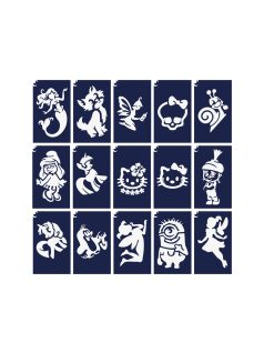 Sablonok, közepes, 15 db-os, lányos mese szett (CTMS-0074)