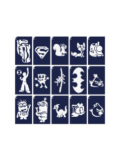 Sablonok, közepes, 15 db-os, fiús mese szett (CTMS-0075)