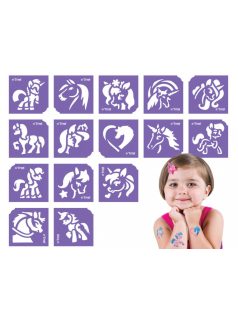   Sablonok, közepes, 15 db-os, lovak és unikornisok (CTMS-0073)