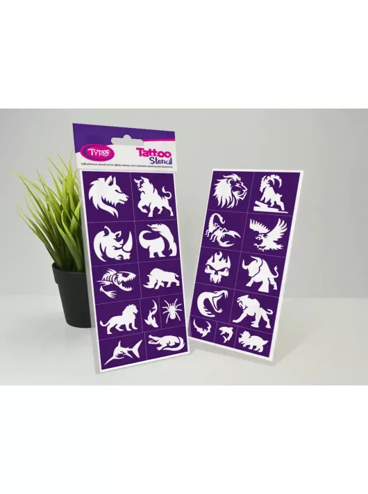 Sablonok, Beastly Animals, Vad állatok sablon szett, min. 20 minta