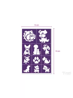 Sablonok, Paws (kutyák) sablon szett, kicsi, 11 db-os