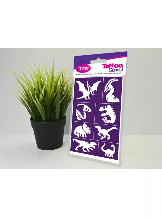 Sablonok, Dino Fun (dinoszauruszok) sablon szett, kicsi, 8 db-os