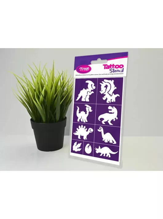 Sablonok, Dino Dash (dinoszauruszok) sablon szett, kicsi, 9 db-os