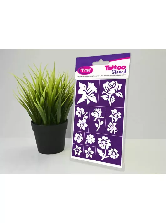 Sablonok, Meadow (virágok) sablon szett, kicsi, 10 db-os