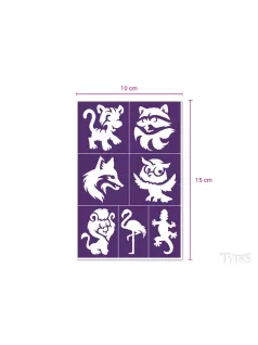   Sablonok, Jungle Fun (dzsungel állatok) sablon szett, kicsi, 7 db-os