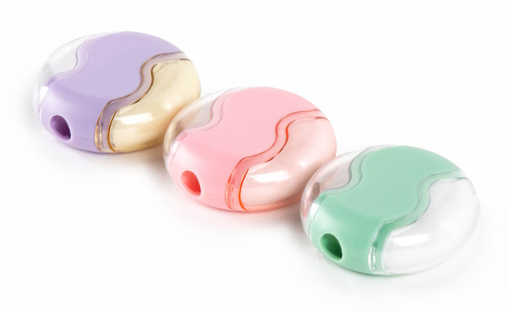 Image of Hegyező, tartályos, 1 lyukú, radírral, pasztell színek, Kidea