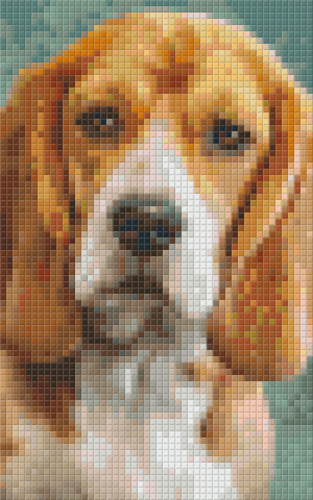 Image of Pixel szett 2 normál alaplappal, színekkel, kutya, basset hound (802092)