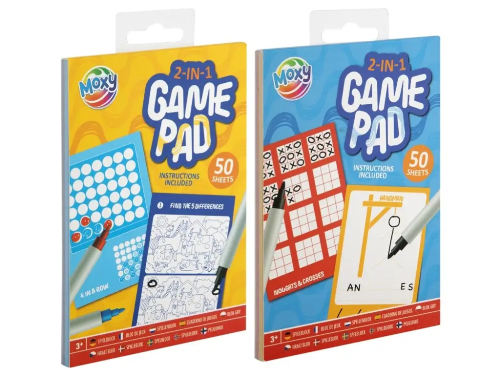 Image of 2az1-ben game pad, útijáték, A/6, 50 lap és 2 játék egy szettben, kétféle változat