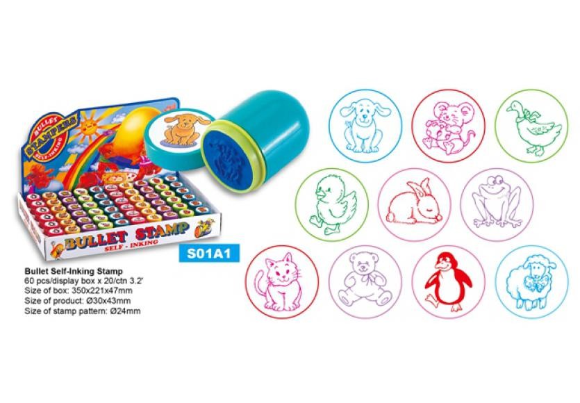 Image of Állatos nyomda, 10 féle, kör alakú, 1 db