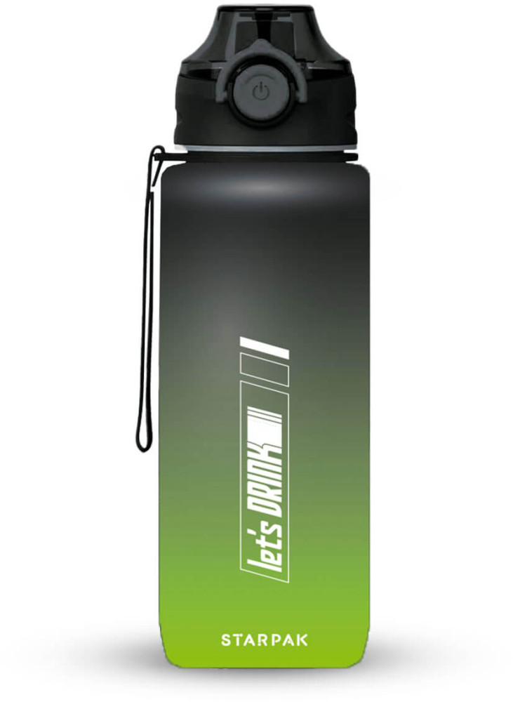 Image of Let's drink kulacs, 400 ml, zöld-fekete, Starpak